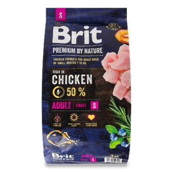 Корм для дорослих собак Brit Premium Sensitive курка сухий 3кг (3кг)