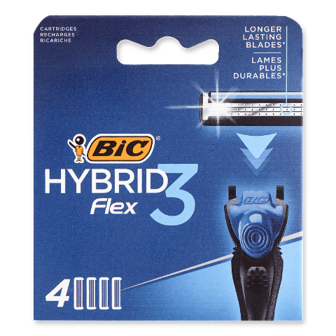 Касети змінні для гоління BIC Flex 3 Hybrid 4шт