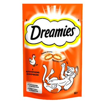 Корм для котів Dreamies з куркою 60г