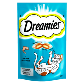 Корм для котів Dreamies з лососем 60г