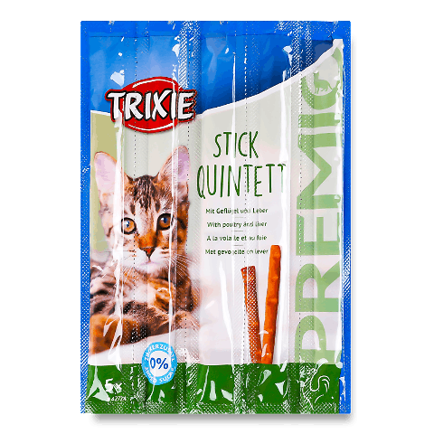 Ласощі для котів Trixie Premio Quadro-Sticks 4*5г