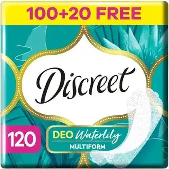 Щоденні гігієнічні прокладки Discreet Deo Water Lily 120 шт