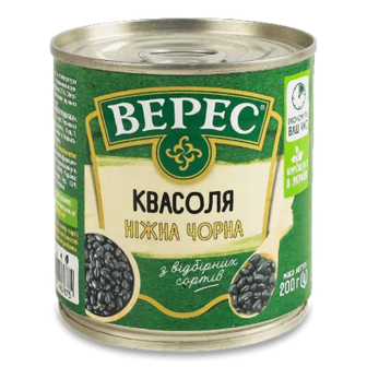 Квасоля Верес чорна ніжна ж/б, 200г