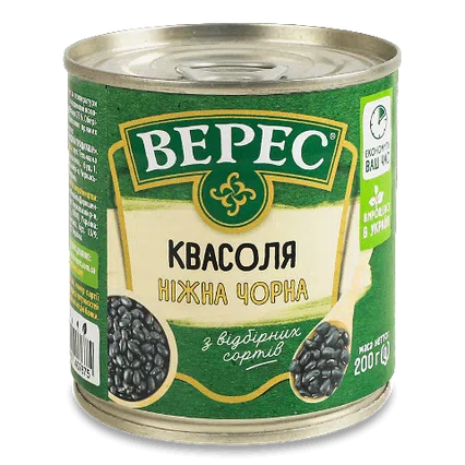 Квасоля Верес чорна ніжна ж/б, 200г