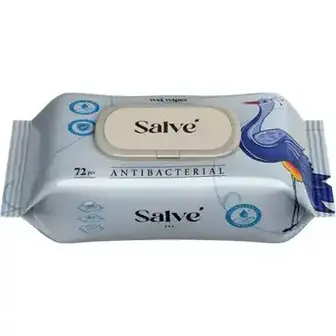Серветки вологі Salve Антибактеріальні 72 шт