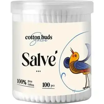 Ватні палички Salve круглі 100 шт