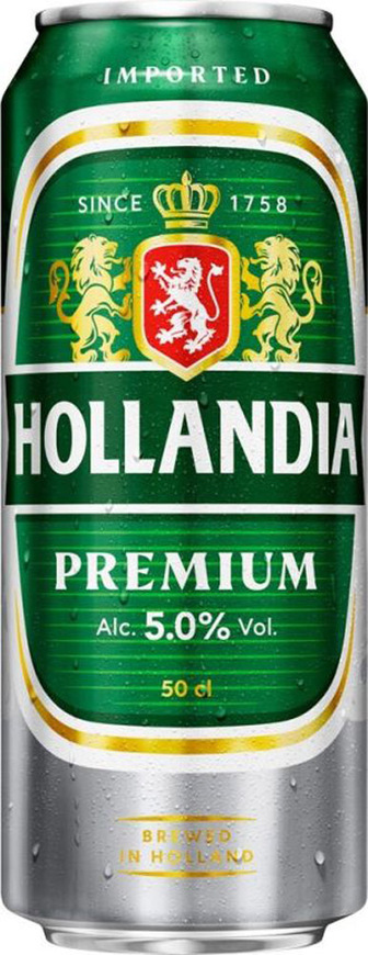 Пиво Hollandia світле з/б 0.5л