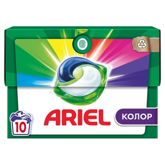 Засіб миючий синтетичний 10 шт Ariel Color рідкий в розчинних капсулах п/уп 