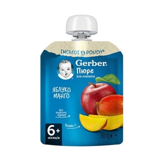 Пюре 90г Gerber яблуко і манго 