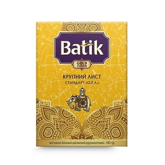 Чай 100г Batik Gold чорний байховий цейлонський крупнолистовий к/уп 