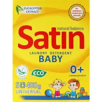 Пральний порошок Satin Organic дитячий 400 г