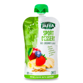 Смузі Jaffa банан-яблуко-чорниця-полуниця-злаки, 120г (120г)
