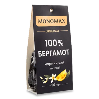 Чай чорний Monomax Original 100% бергамот листовий, 90г