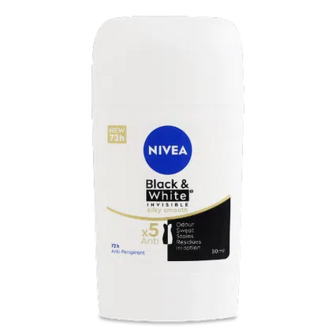 Дезодорант-стік Nivea Black&White Invisible Silky Smooth, 50мл