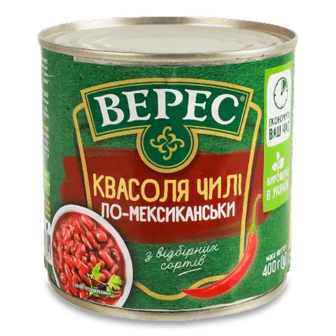 Квасоля Верес чилі по-мексиканськи ж/б, 400г