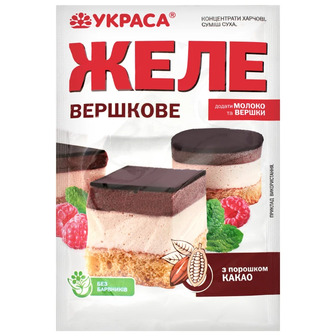 Желе вершкове Украса Какао, 90 г