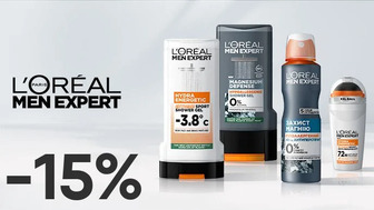 До -15% на чоловічі засоби для догляду за собою від L´Oreal Paris Men Expert