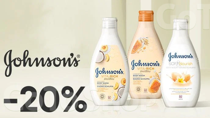 -20% на гелі для душу Johnson&#039;s