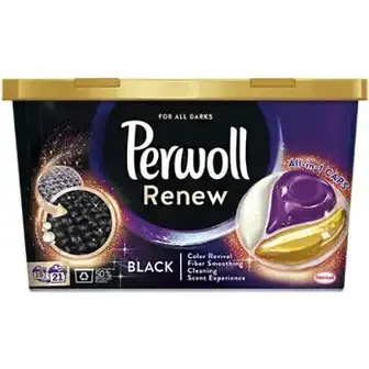 Гель-капсули для прання Perwoll Renew Black для темних та чорних речей 21 шт