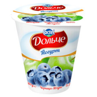 Йогурт Дольче 3.2% 280г чорниця-яблуко пл/ст