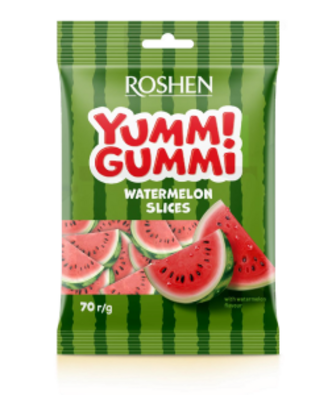 Цукерки РОШЕН Yummi Gummi зі смаком Кавуна 70г