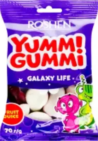 Цукерки РОШЕН желейні Yummi Gummi Galaxy Life 70г