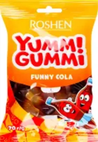 Цукерки РОШЕН желейні Yummi Gummi Funny Cola 70г