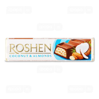 Батончик РОШЕН молочно- шоколадний з Мигдалем та кокосовою начинкою 38г