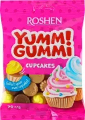 Цукерки РОШЕН Yummi Gummi Cupcakes желейні 70г