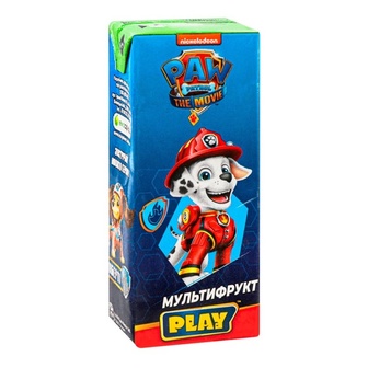 Сік PLAY Paw Patrol Мультифруктовий відновлений неосвітлений пастеризований т/п 0,2л