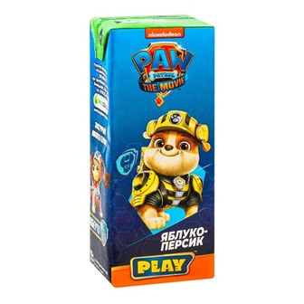 Сік PLAY Paw Patrol Яблучно- Персиковий з м"якоттю стерилізований т/п 0,2л