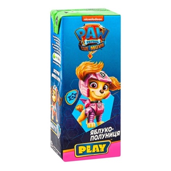 Сік PLAY Paw Patrol Яблучно- Полуничний з м"якоттю відновлений стерилізований т/п 0,2л