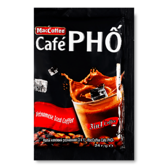 Напій кавовий МасCoffee Cafe PHO 3в1 розчинний 24г