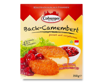 Сир Coburger Back Camembert 45% з коров'ячого молока, з журавлиним соусом