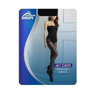 Колготки жіночі Розумний вибір Classic pantyhose 40 ден беж/чорн розмір 4, 5 