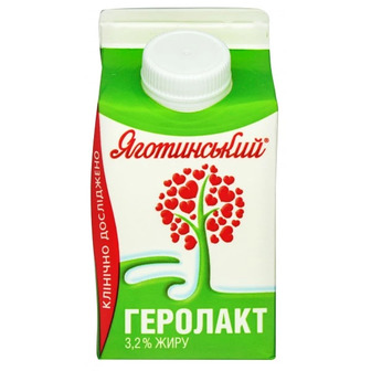 Геролакт питний Яготинський, 3,2%, 500 г