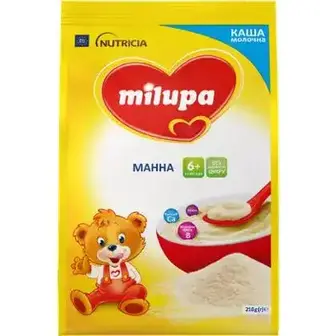 Дитяча каша Milupa молочна Манна від 6-ти місяців, 210 г