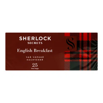 Чай чорний Sherlock Secrets English Breakfast, 25*2г