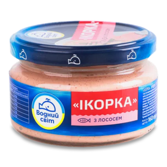 Паста Водний світ з ікри скандинавських риб зі шматочками лосося, 160г (160г)