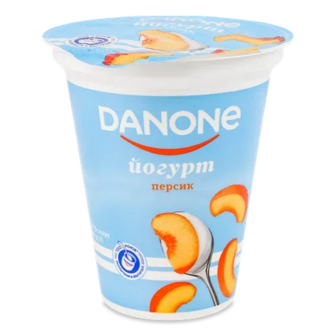 Йогурт Danone Персик 3,2% стакан, 260г (260г)