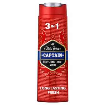 Гель для душу + шампунь Old Spice 3-в-1 Captain, 400мл