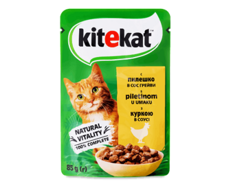 Корм для котів Kitekat з куркою в соусі