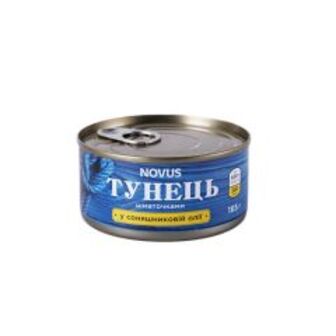 Тунець шм.у соняшниковій олії Novus 185г