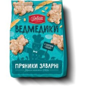 Пряники заварні ведмедики Delicia 250г