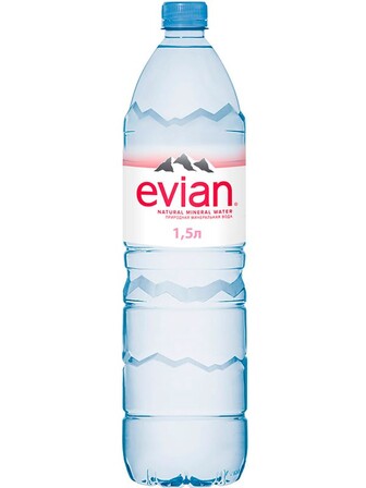 Мінеральна вода Евіан / Evian, негазована, ПЕТ, 1.5л