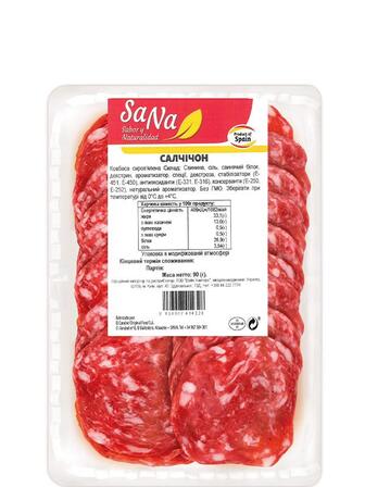 Ковбаса Салчічон Дюрок / Salchichon Duroc, Sana, нарізка 90г