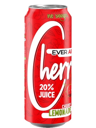 Лимонад Вишня / Lemonade Cherry, Ever Aid, з/б, 0.5л