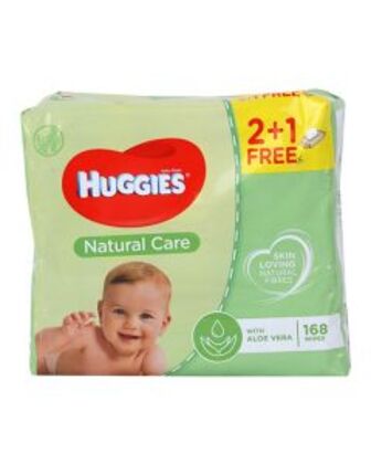 Серветки вол Huggies Нейчерал Кеар 168шт
