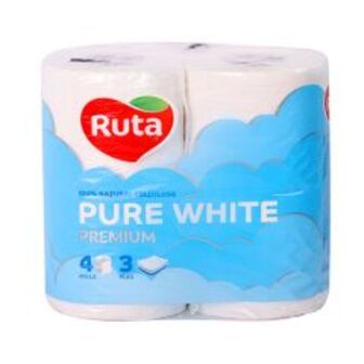 Папір туалетний RutaPure White 4 рул