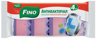 Губки Fino Антибактериал 4шт